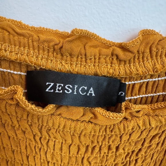 ZESICA Women's  Square Neck Smocked Top Dress - Picture 5 of 8